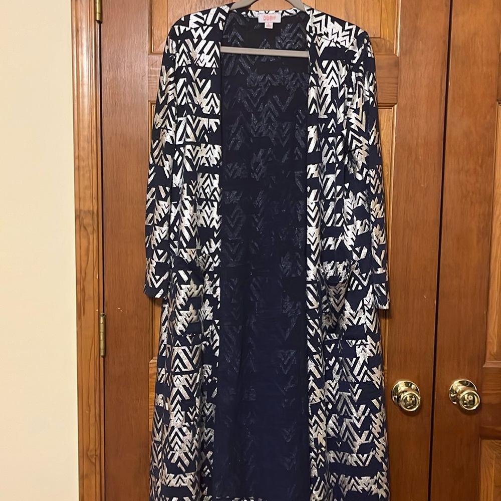 LulaRoe Sarah Cardigan Large - Holiday - EUC